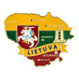 Magnet Lithuania contour with coat of arms